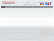 Tablet Screenshot of motorcontinental.co.uk